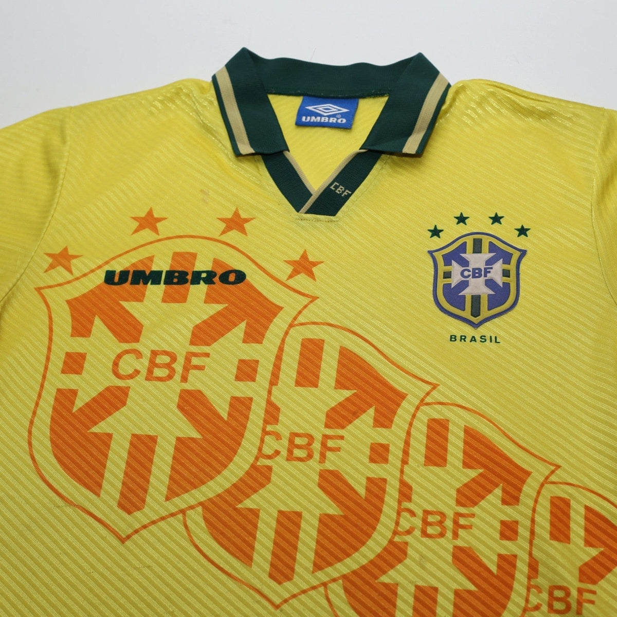 1994/97 Brazil Vintage Umbro Home Football Shirt (M) USA 94 World Cup