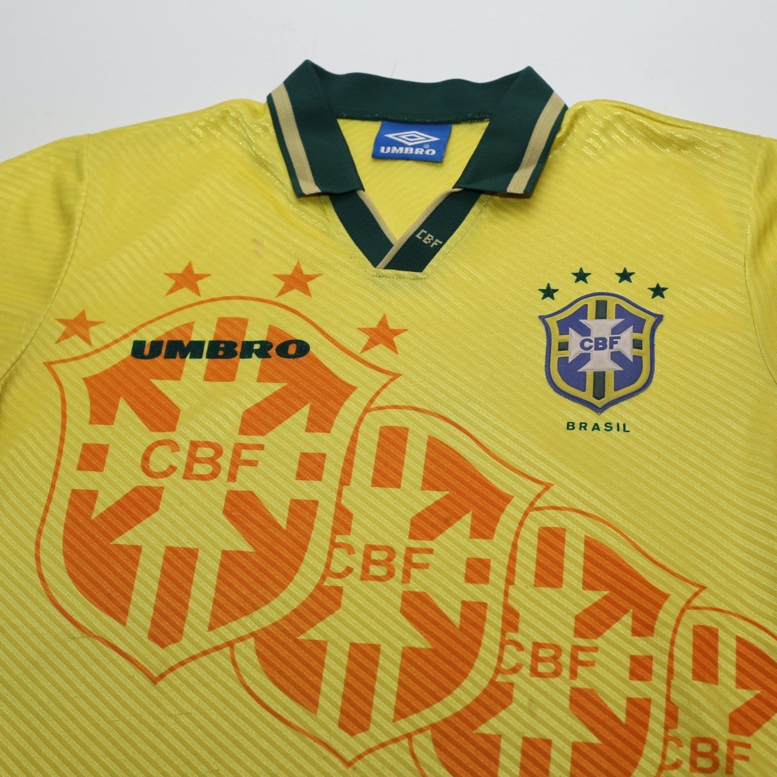 1994/97 Brazil Vintage Umbro Home Football Shirt (M) USA 94 World Cup