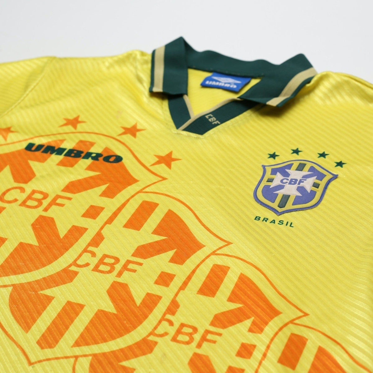 1994/97 Brazil Vintage Umbro Home Football Shirt (M) USA 94 World Cup