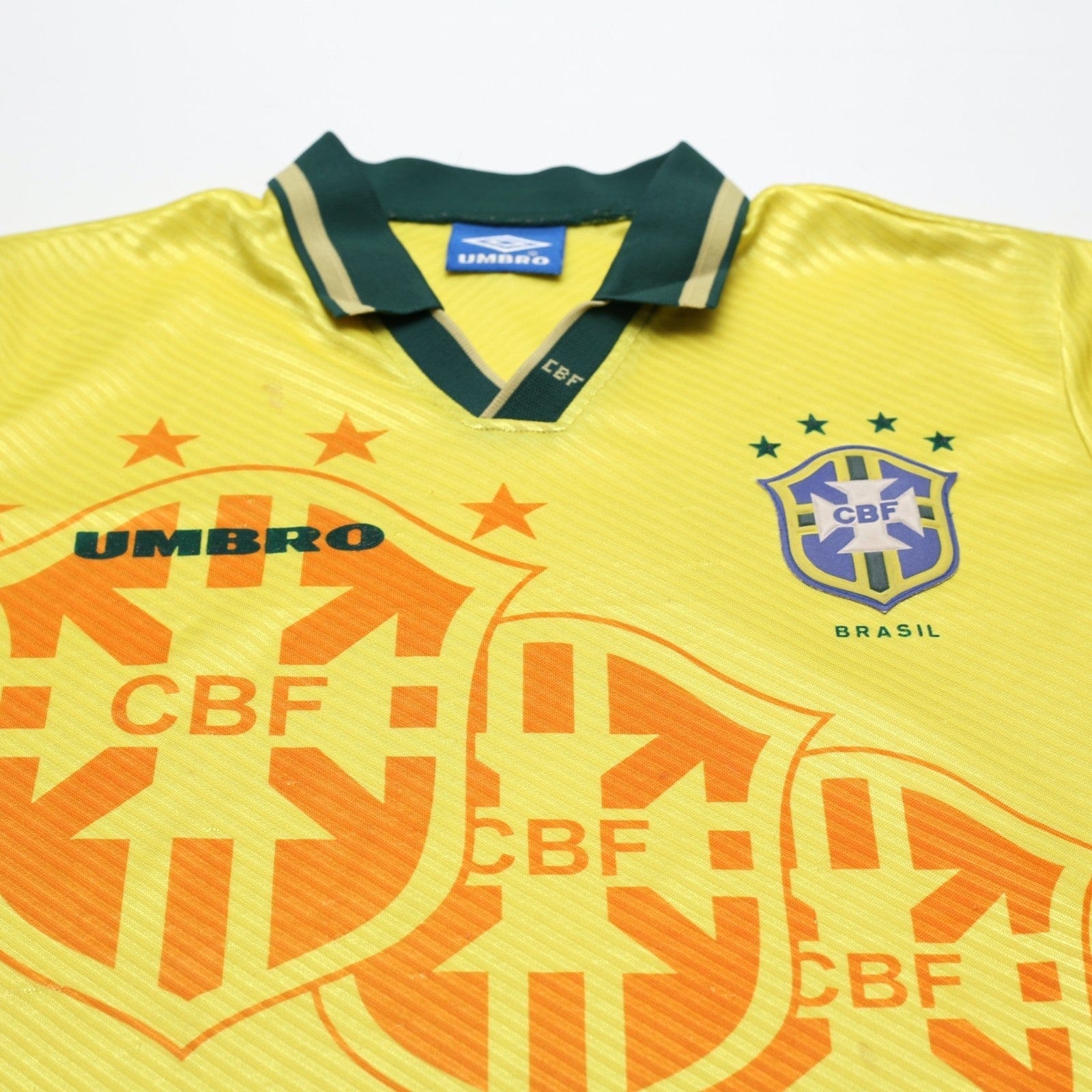 1994/97 Brazil Vintage Umbro Home Football Shirt (M) USA 94 World Cup