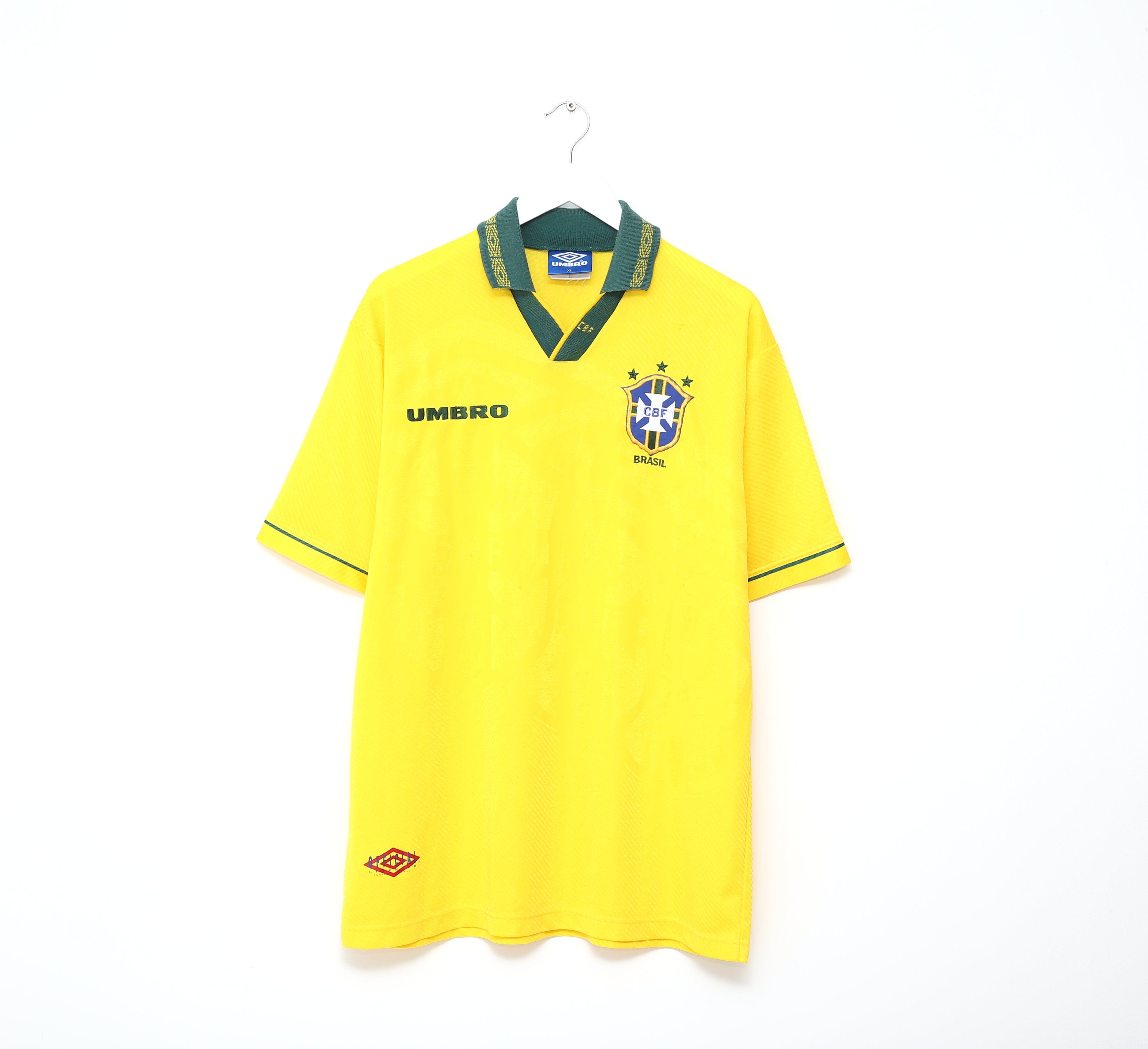 1994/97 BRAZIL Vintage Umbro Home Football Shirt (XL)