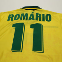 1994/97 Romario #11 Brazil Vintage Umbro Home Football Shirt (M)