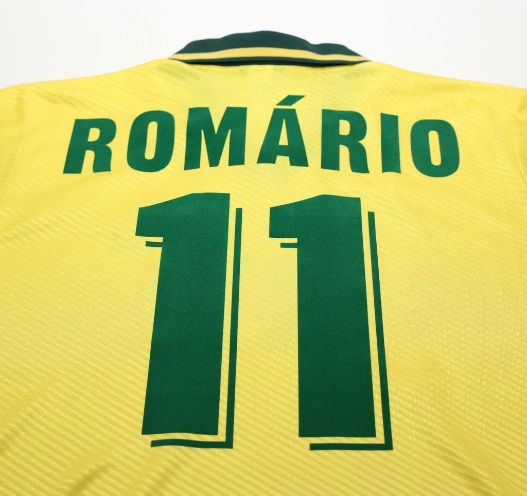 1994/97 ROMARIO #11 Brazil Vintage Umbro Home Football Shirt (M) 3 Star 94 WC