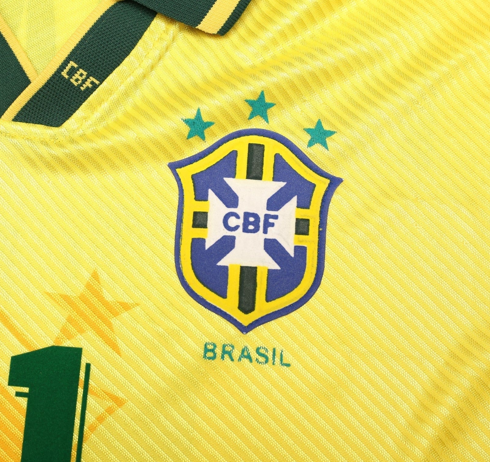 1994/97 ROMARIO #11 Brazil Vintage Umbro Home Football Shirt (M) 3 Star 94 WC