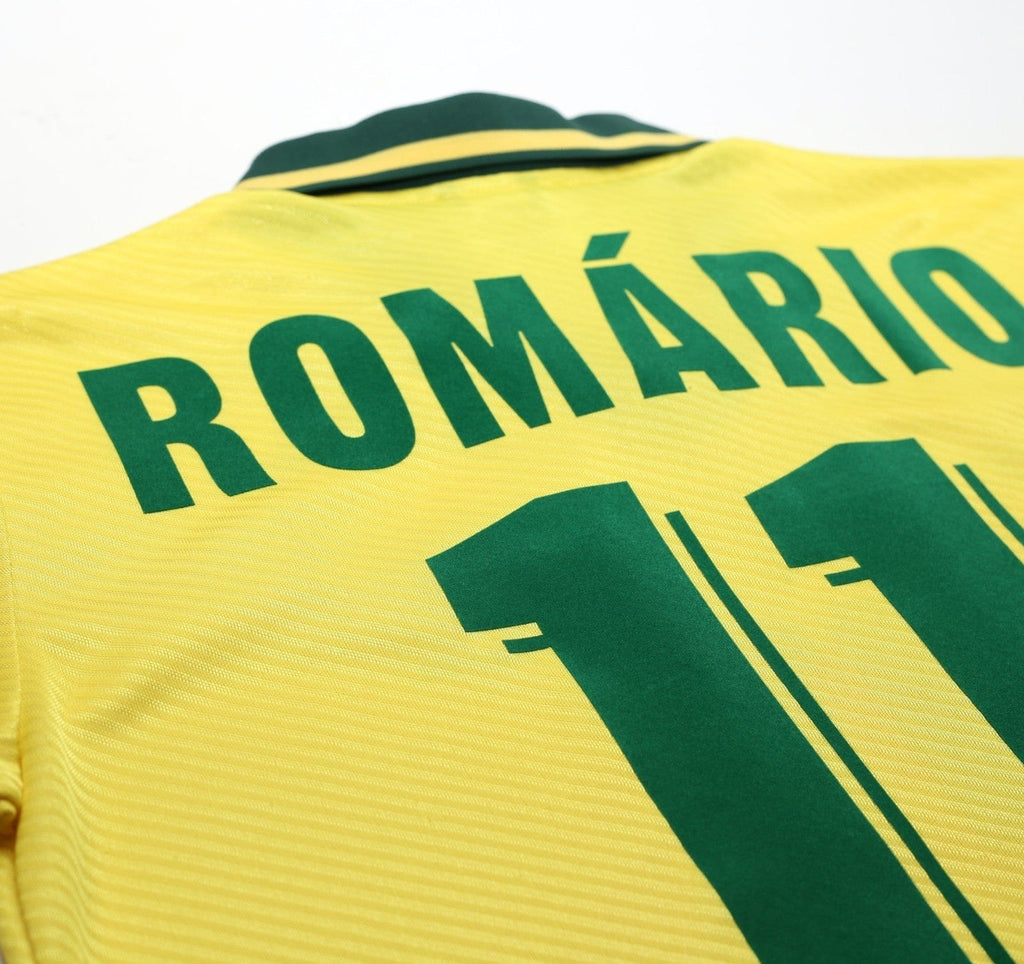 1994/97 ROMARIO #11 Brazil Vintage Umbro Home Football Shirt (M) 3 Star 94 WC