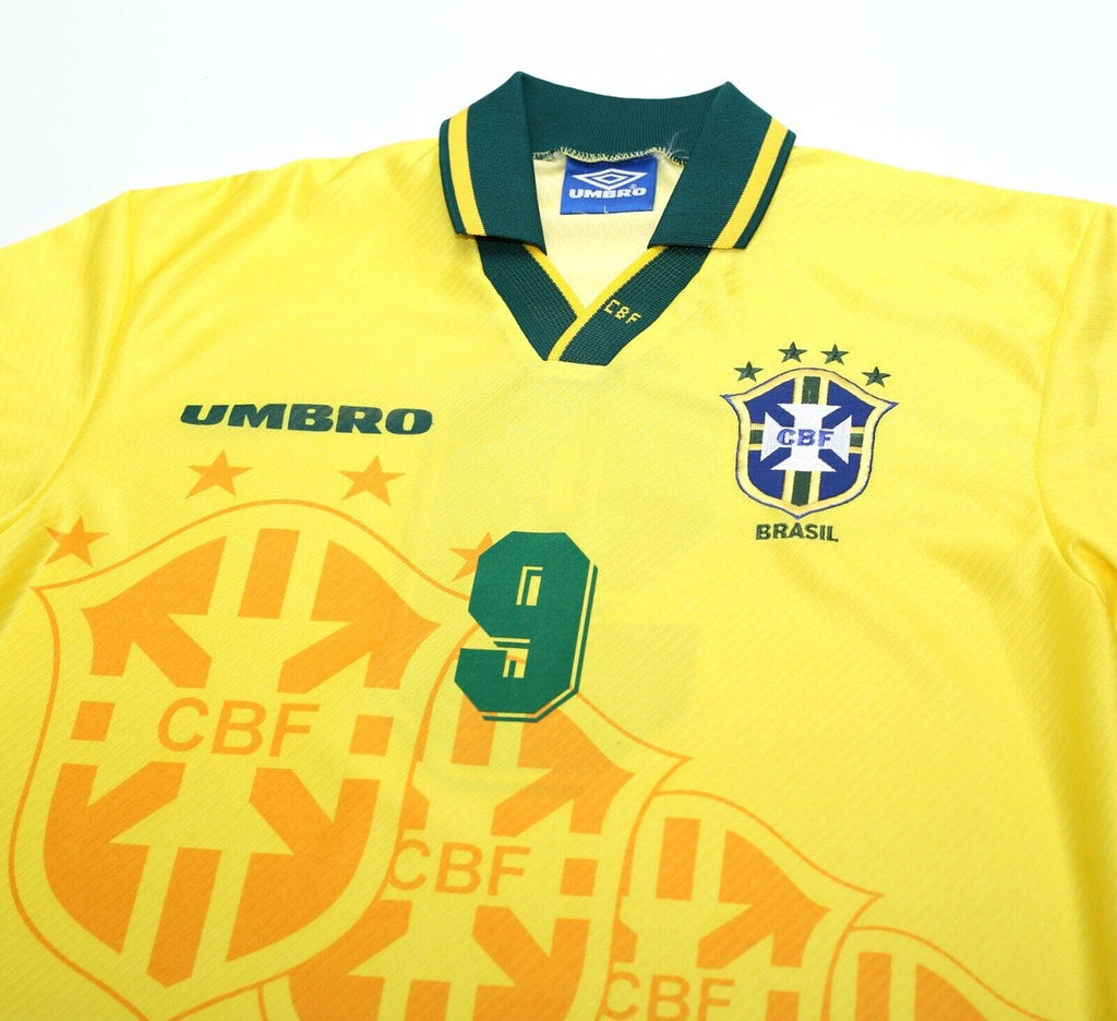 1994/97 RONALDO #9 Brazil Vintage Umbro Home Football Shirt Jersey (L) Umbro Cup