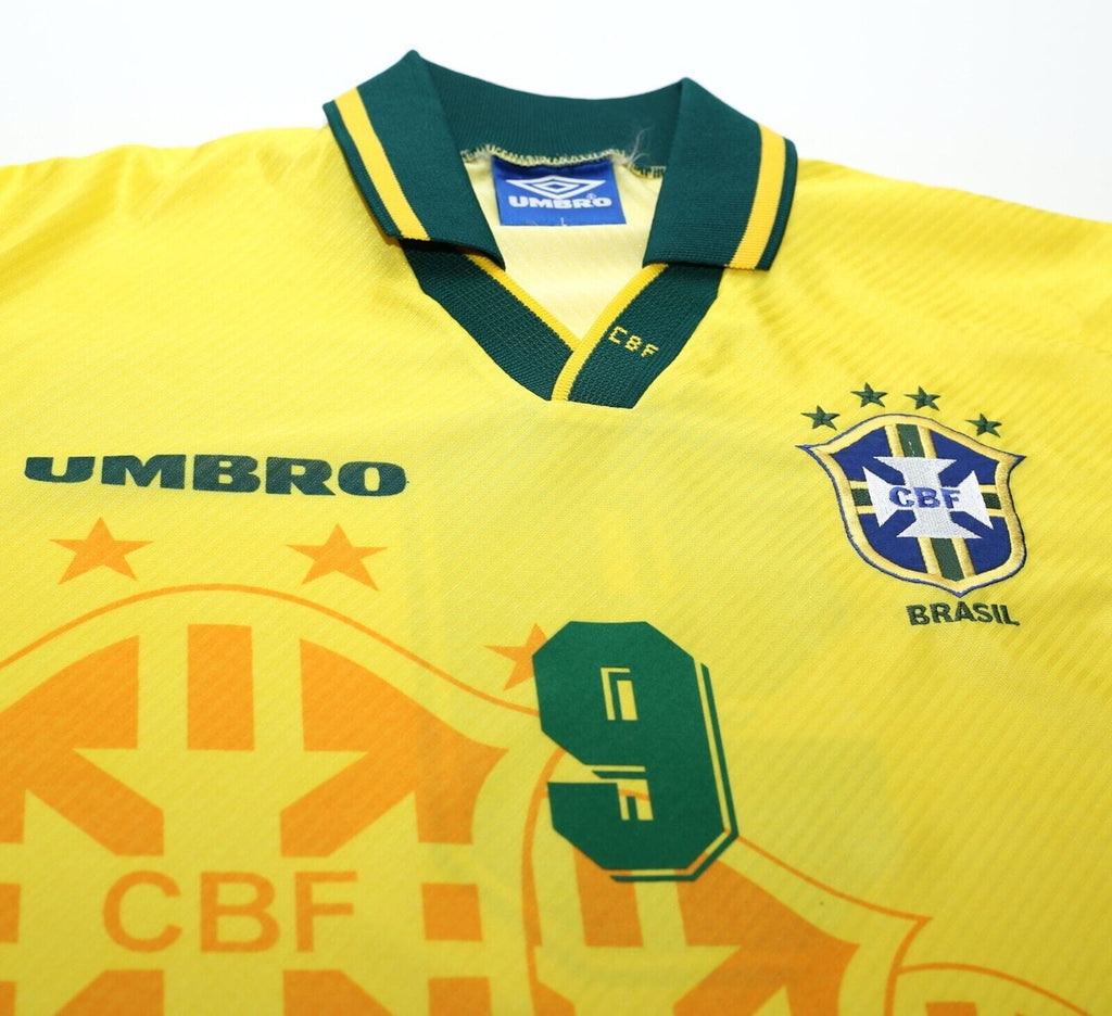 1994/97 RONALDO #9 Brazil Vintage Umbro Home Football Shirt Jersey (L) Umbro Cup