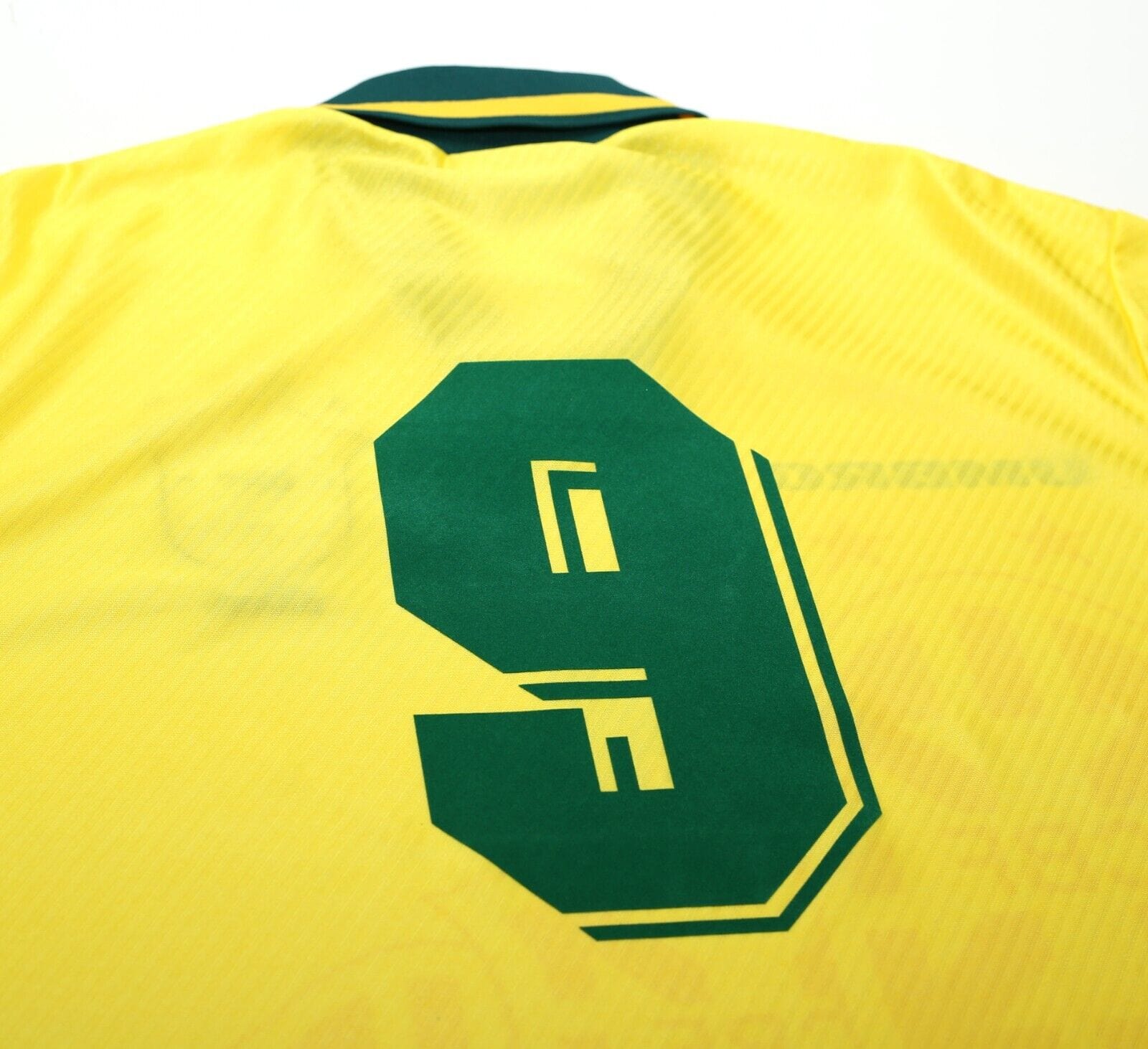Brazil Football Shirt (home, 1994-1997)  Football shirts, Classic football  shirts, Football team shirts
