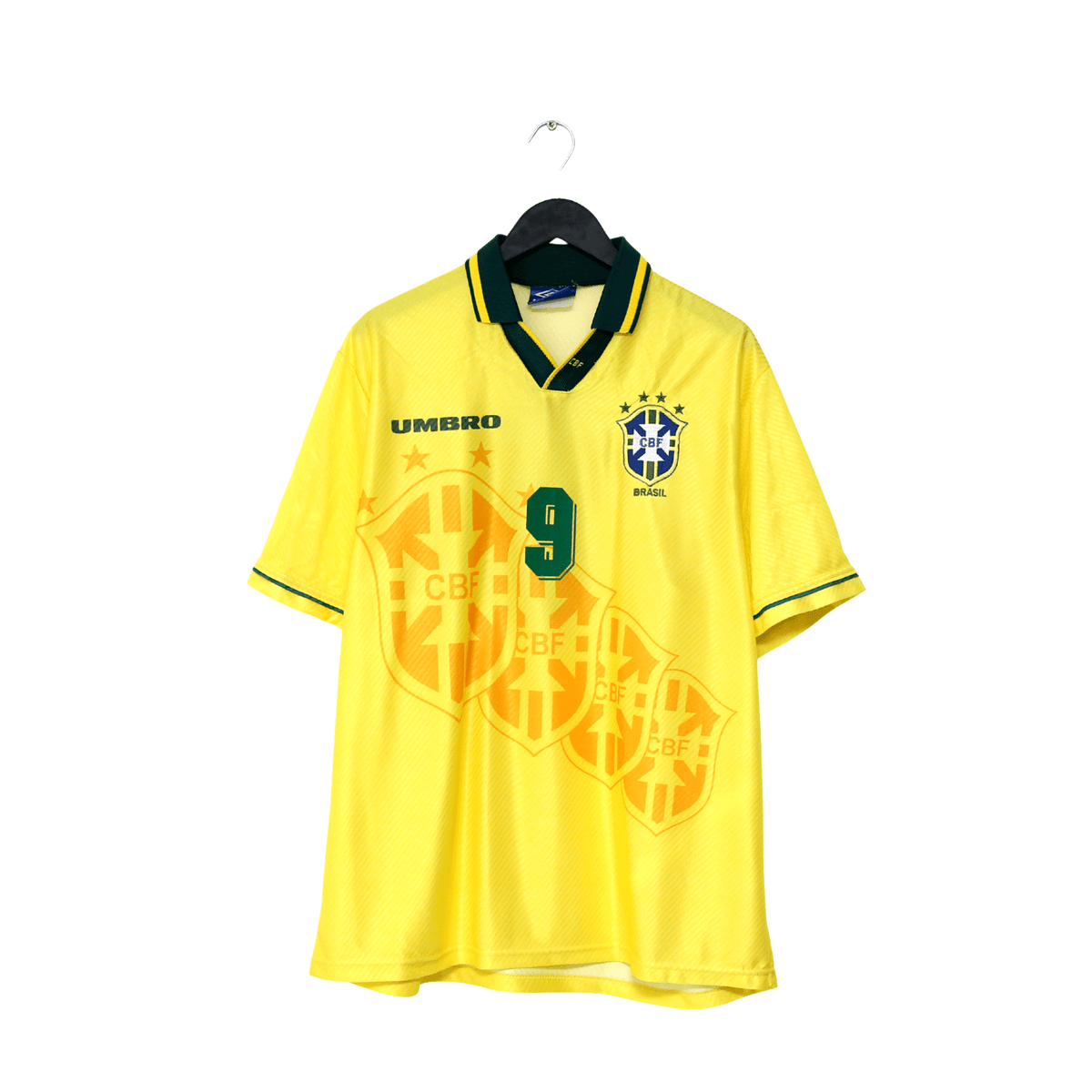 1994/97 RONALDO #9 Brazil Vintage Umbro Home Football Shirt (XL) Umbro Cup