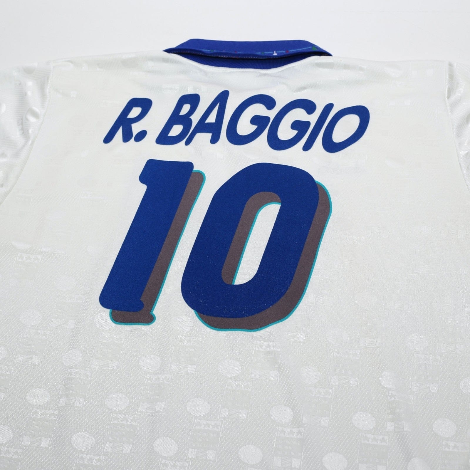 1994 Baggio #10 Italy Vintage Diadora Away Football Shirt (XXL