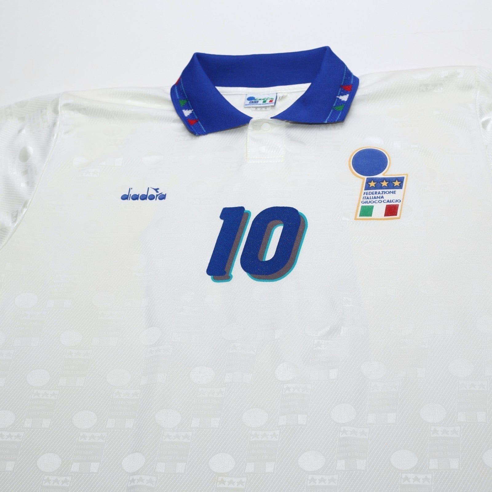 1994 Baggio #10 Italy Vintage Diadora Away Football Shirt (XXL) USA 94
