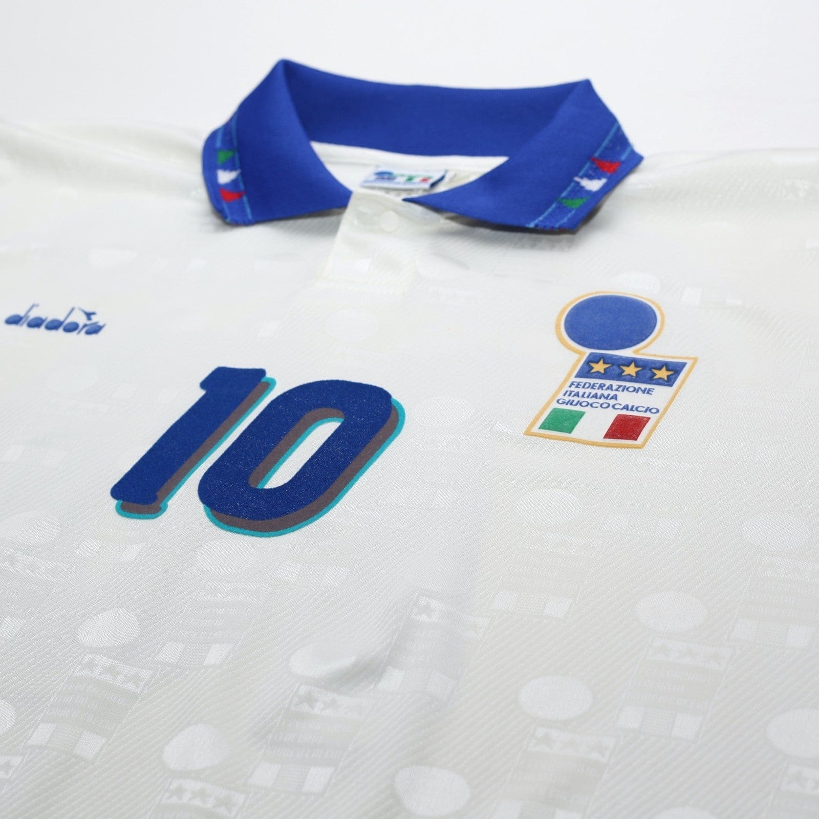 1994 Baggio #10 Italy Vintage Diadora Away Football Shirt (XXL