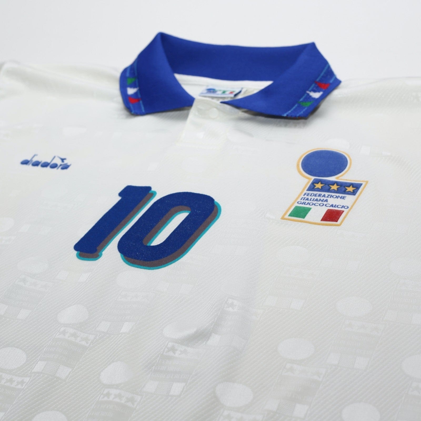 1994 Baggio #10 Italy Vintage Diadora Away Football Shirt (XXL