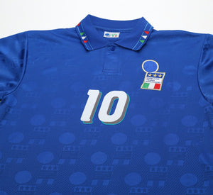 1994 BAGGIO #10 Italy Vintage Diadora Home Football Shirt Jersey (M) Jaspo