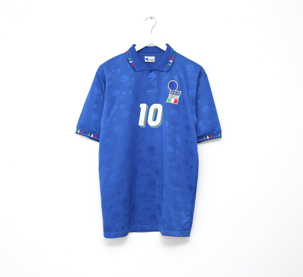Maillot De Football Vintage Baggio #10 Diadora Manches Longues Années 90 - Taille XL, Neuf Avec étiquettes