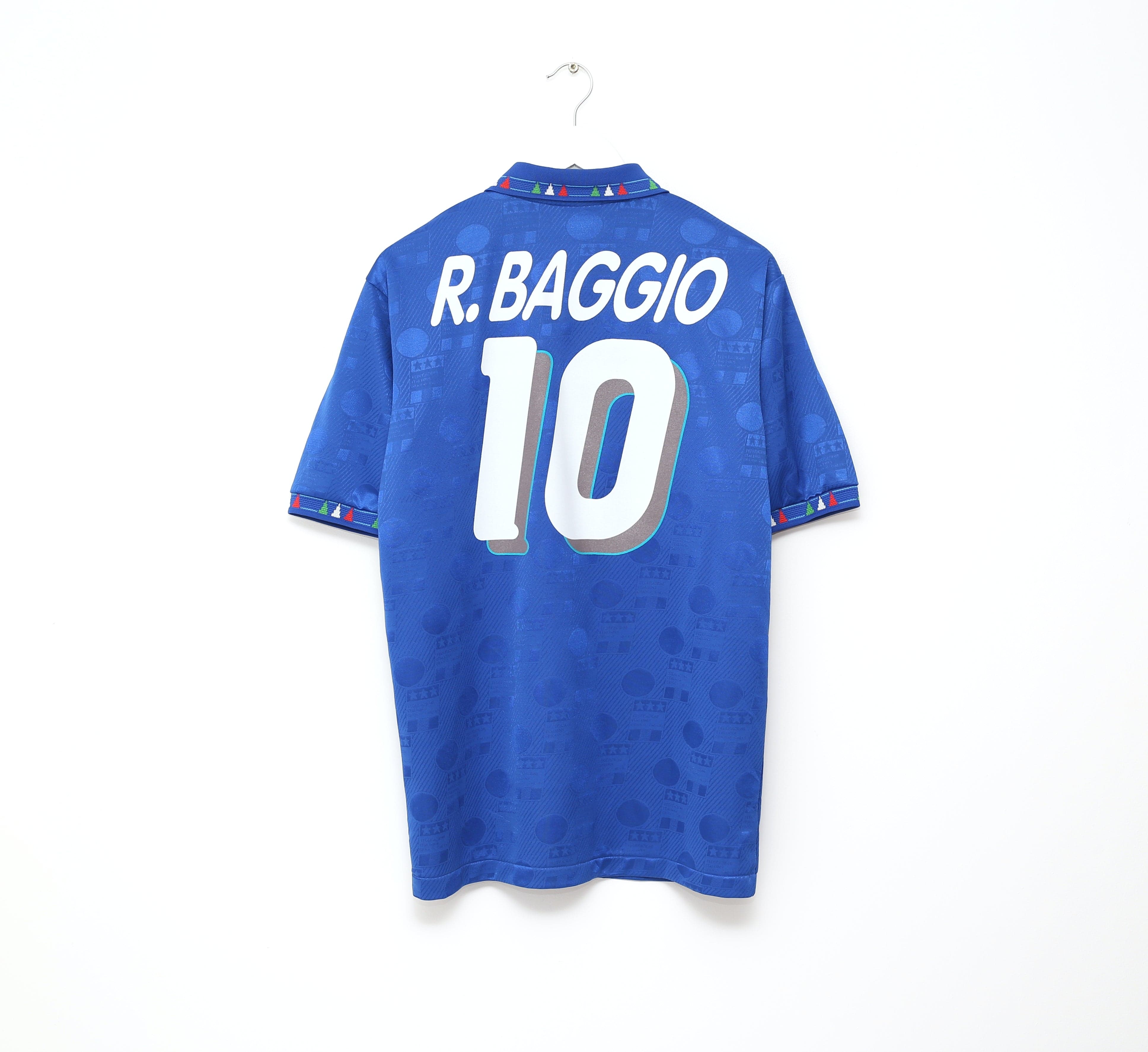 1994 BAGGIO #10 Italy Vintage Diadora Home Football Shirt Jersey (M) J ...