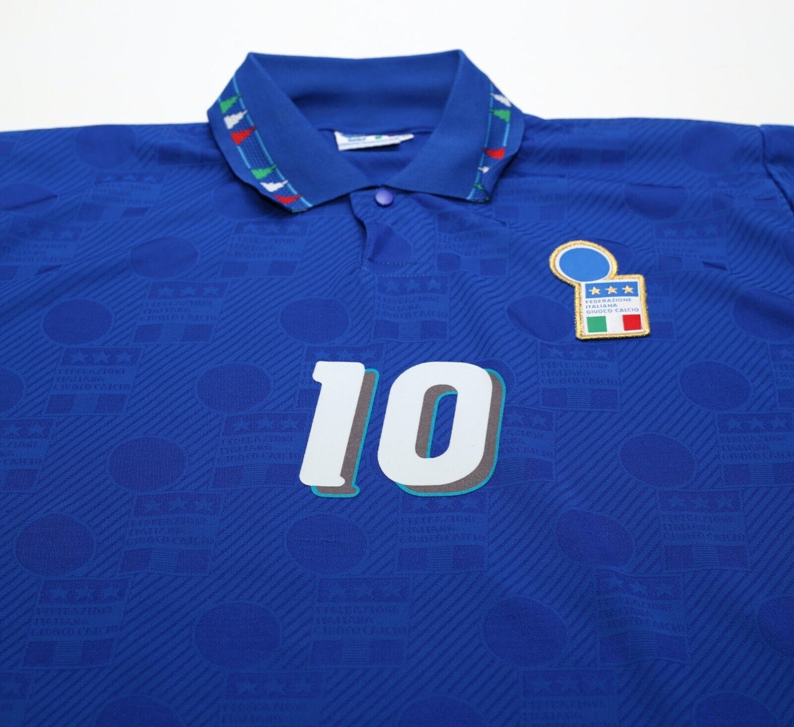 1994 BAGGIO #10 Italy Vintage Diadora Home Football Shirt Jersey (XL)