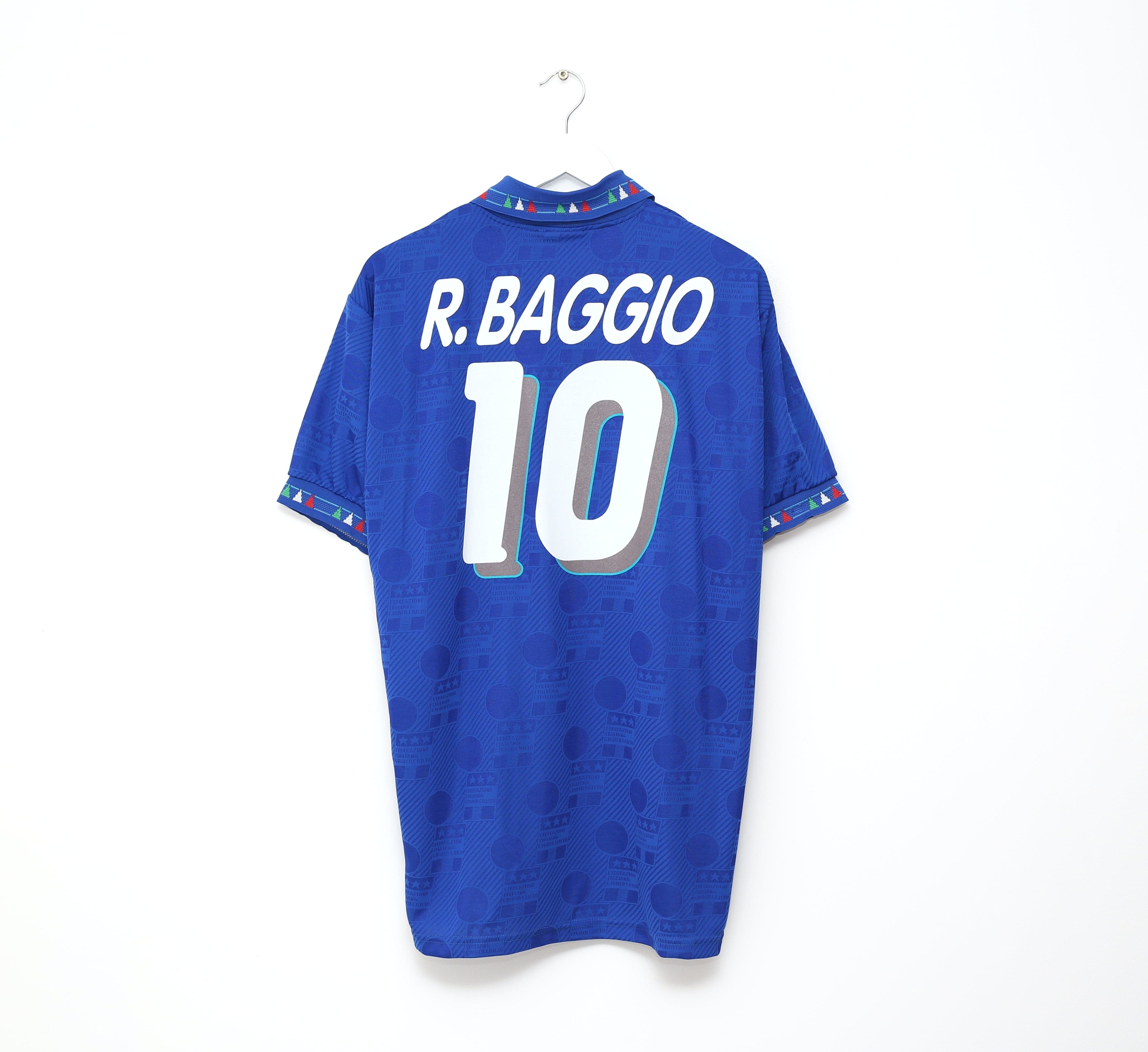 1994 BAGGIO #10 Italy Vintage Diadora Home Football Shirt Jersey 