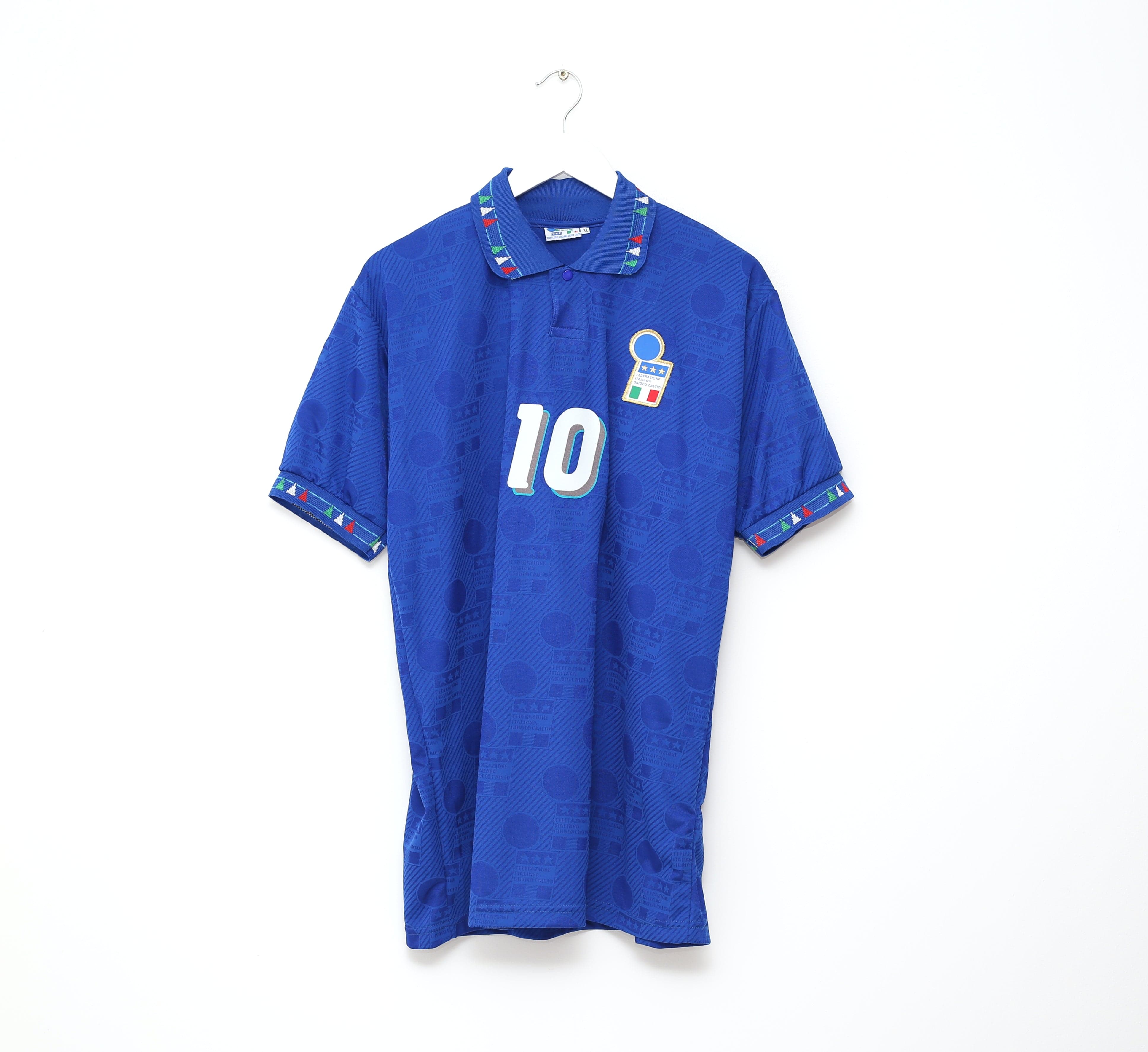 1994 BAGGIO #10 Italy Vintage Diadora Home Football Shirt Jersey