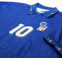 1994 BAGGIO #10 Italy Vintage Diadora Home Football Shirt (L) USA 94