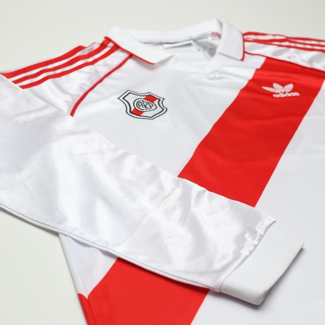 1994 Francescoli #9 River Plate adidas Originals L/S Home Football Shirt (L/XL)