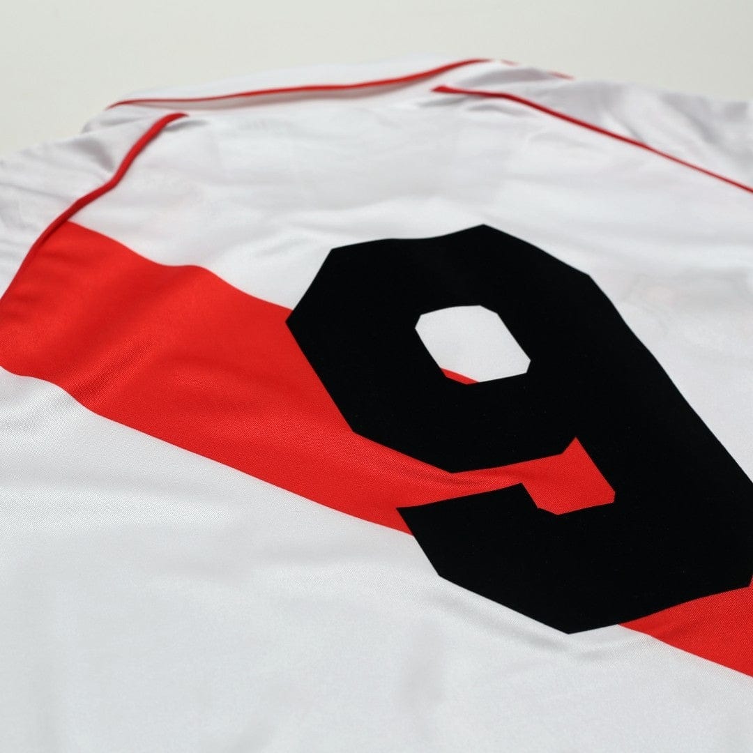 1994 Francescoli #9 River Plate adidas Originals L/S Home Football Shirt (L/XL)