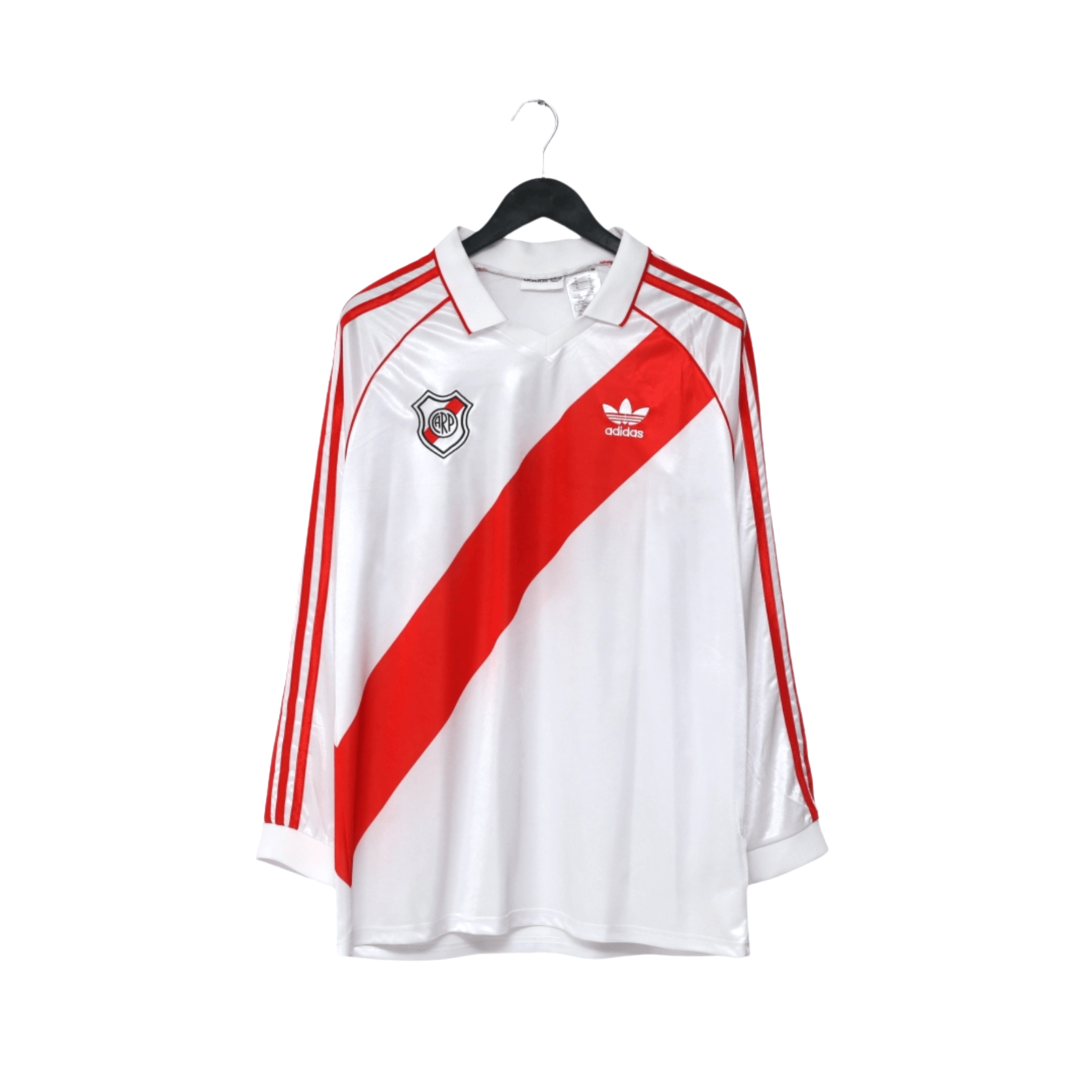 1994 Francescoli #9 River Plate adidas Originals L/S Home Football Shirt (L/XL)