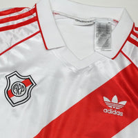 1994 Francescoli #9 River Plate adidas Originals L/S Home Football Shirt (L/XL)