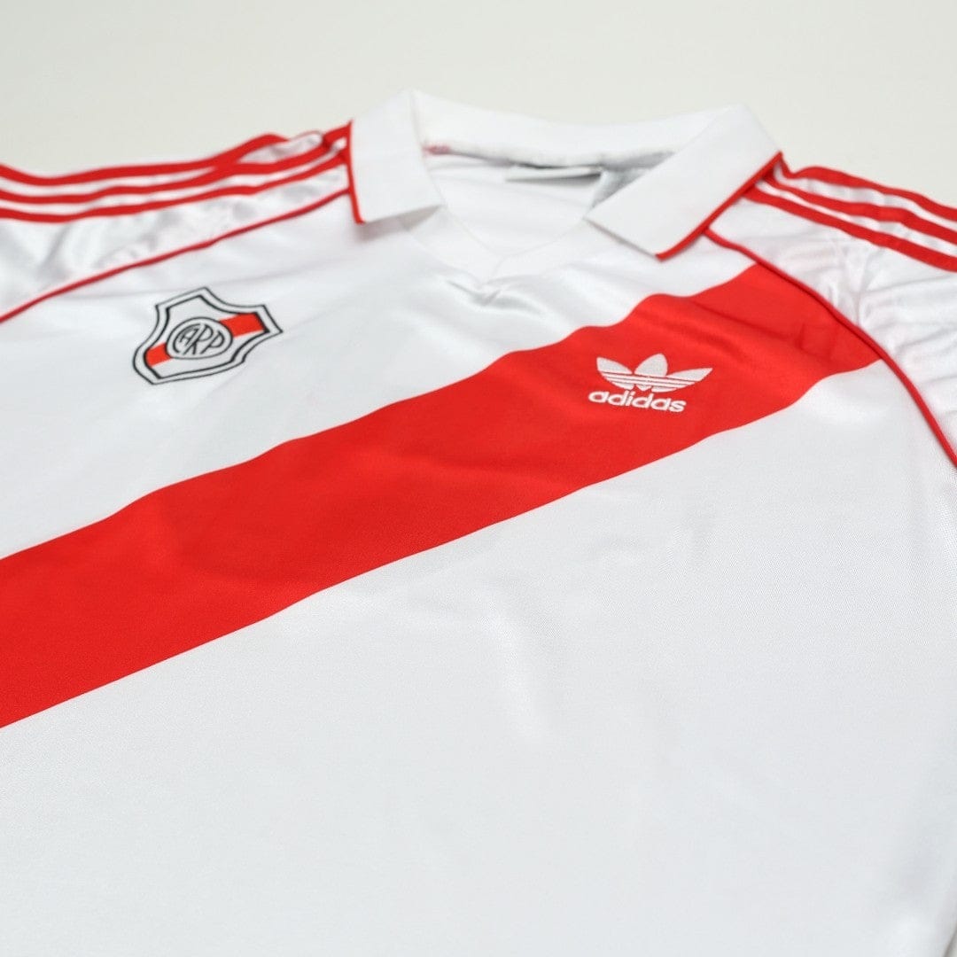 1994 Francescoli #9 River Plate adidas Originals L/S Home Football Shirt (L/XL)