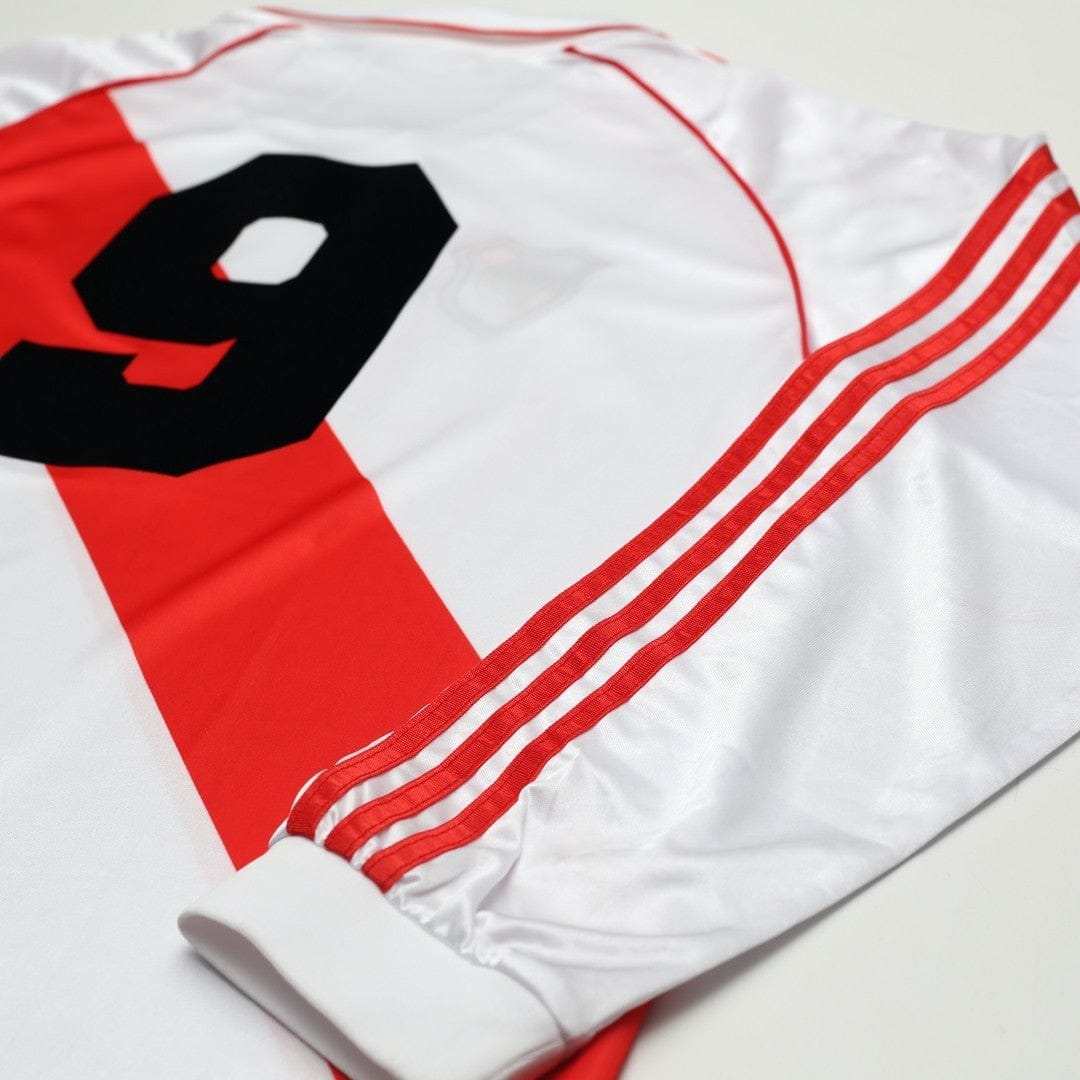 1994 Francescoli #9 River Plate adidas Originals L/S Home Football Shirt (L/XL)