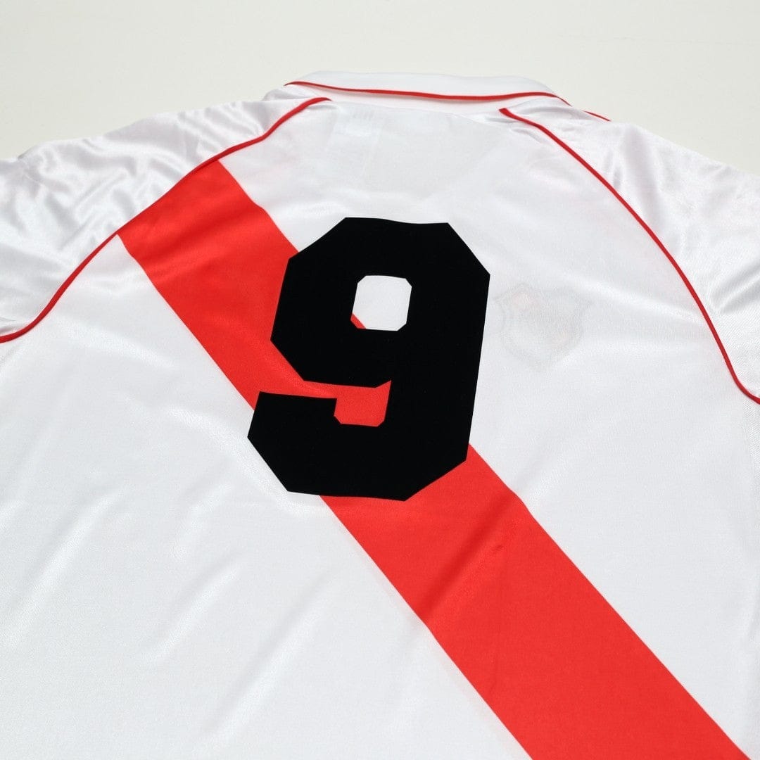 1994 Francescoli #9 River Plate adidas Originals L/S Home Football Shirt (L/XL)