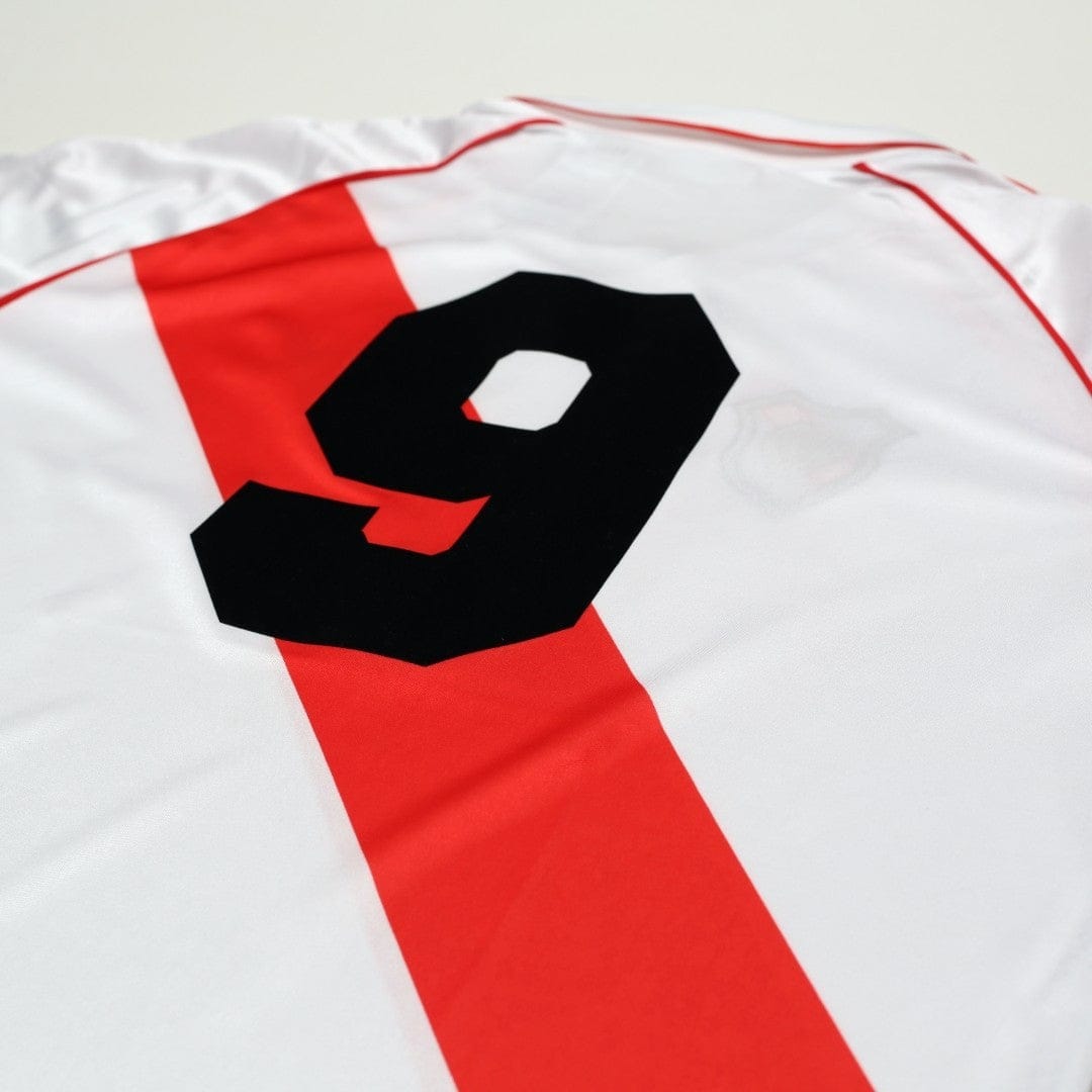 1994 Francescoli #9 River Plate adidas Originals L/S Home Football Shirt (L/XL)