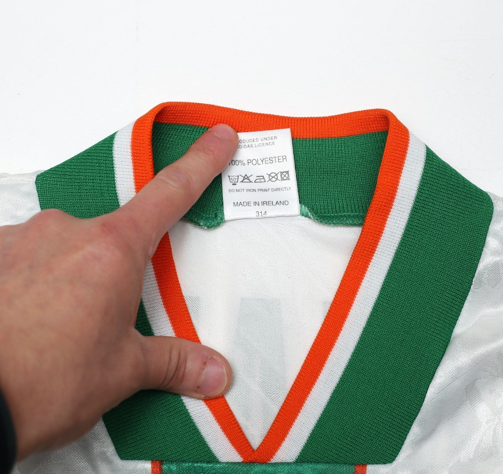 1994 KEANE #6 Ireland Vintage adidas Away Football Shirt 40/42 (L)