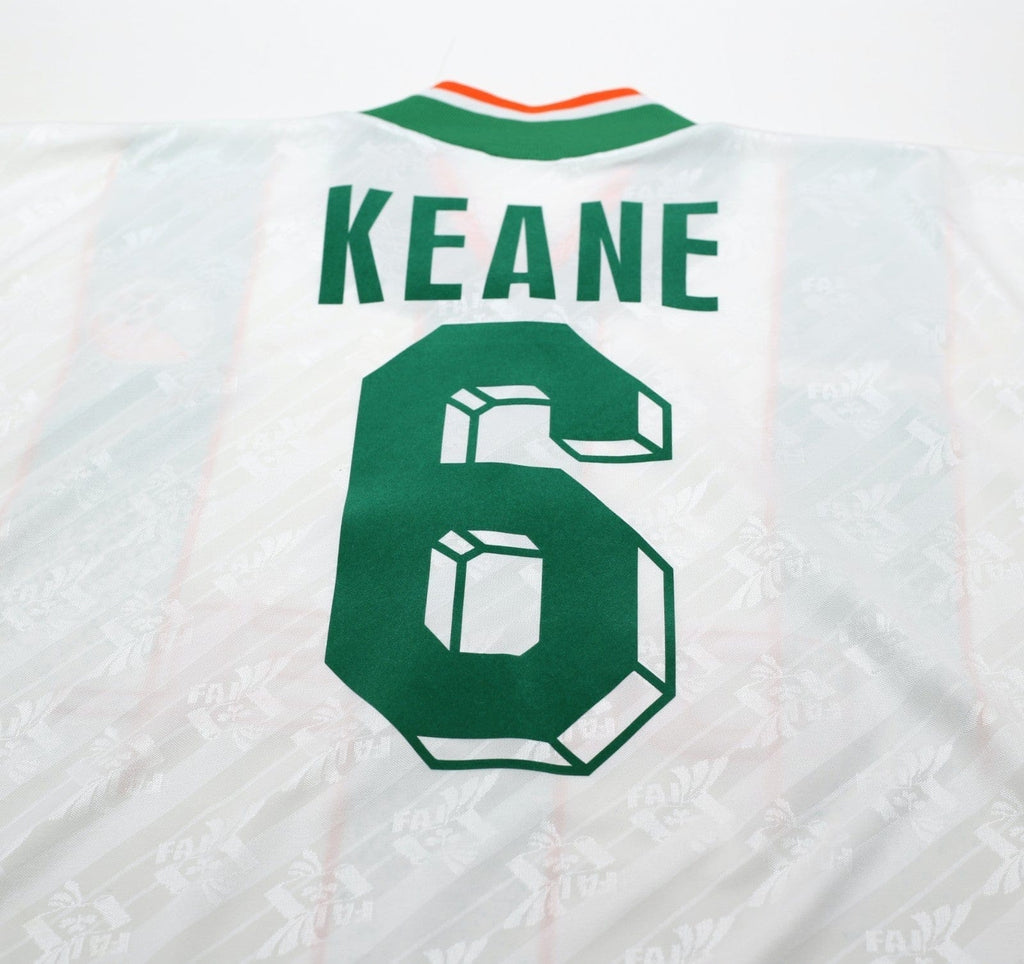 1994 KEANE #6 Ireland Vintage adidas Away Football Shirt 40/42 (L)