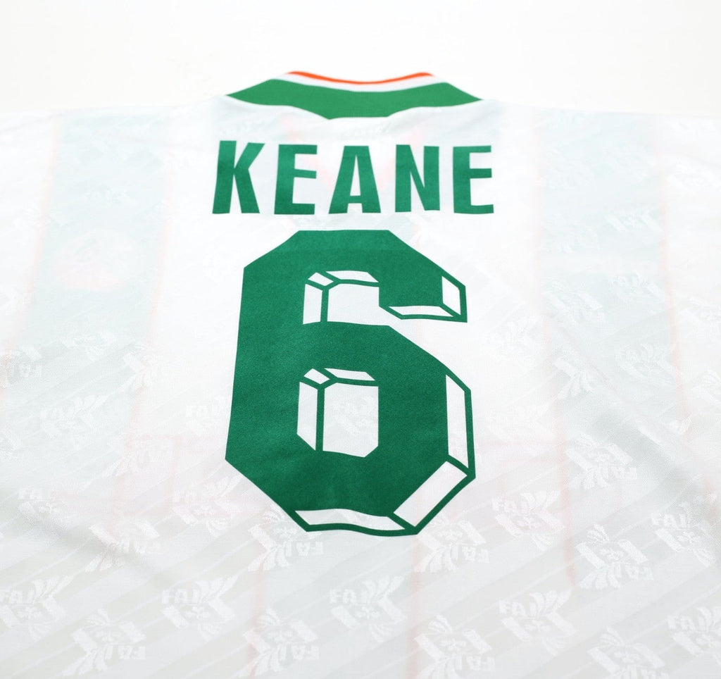 1994 KEANE #6 Ireland Vintage adidas Away Football Shirt 40/42 (L)