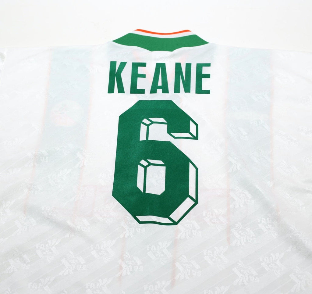 1994 KEANE #6 Ireland Vintage adidas Away Football Shirt 40/42 (L)