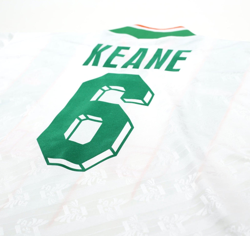 1994 KEANE #6 Ireland Vintage adidas Away Football Shirt 40/42 (L)