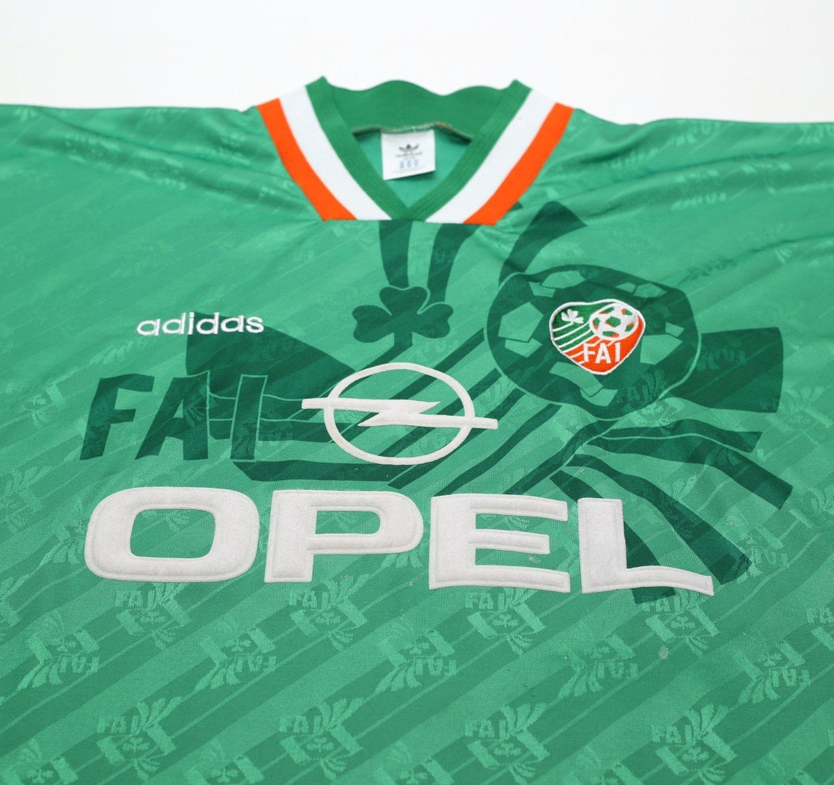 1994 KEANE #6 Ireland Vintage adidas Home Football Shirt 40/42 (L)