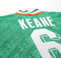 1994 KEANE #6 Ireland Vintage adidas Home Football Shirt 40/42 (L)