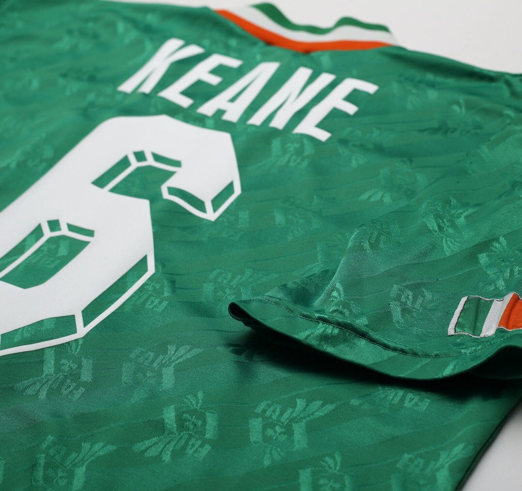 1994 KEANE #6 Ireland Vintage adidas Home Football Shirt 42/44 (L)