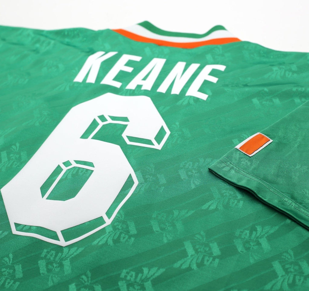 1994 KEANE #6 Ireland Vintage adidas Home Football Shirt 44/46 (XL)