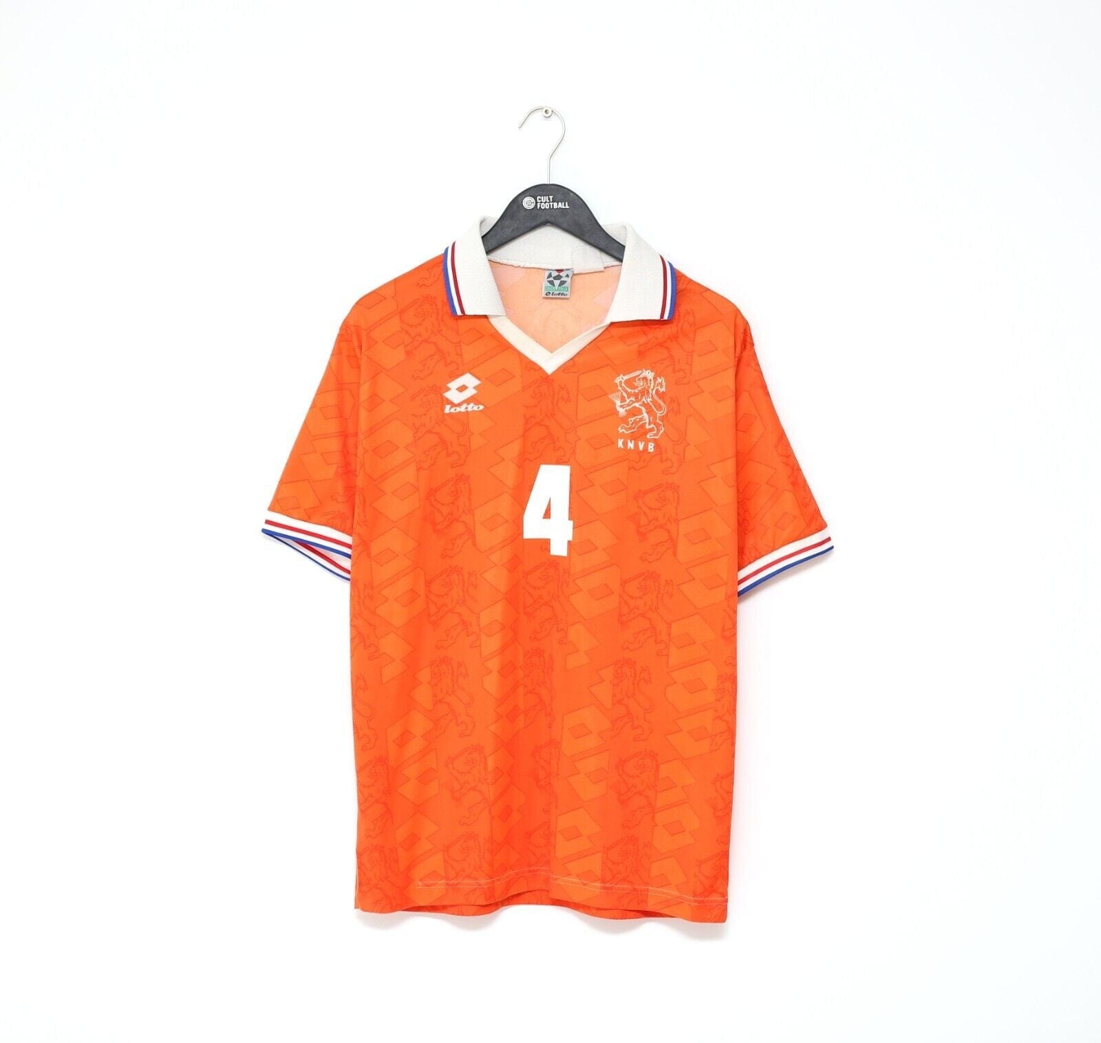 1994 KOEMAN #4 Holland Vintage Lotto Home Football Shirt (L) Barcelona