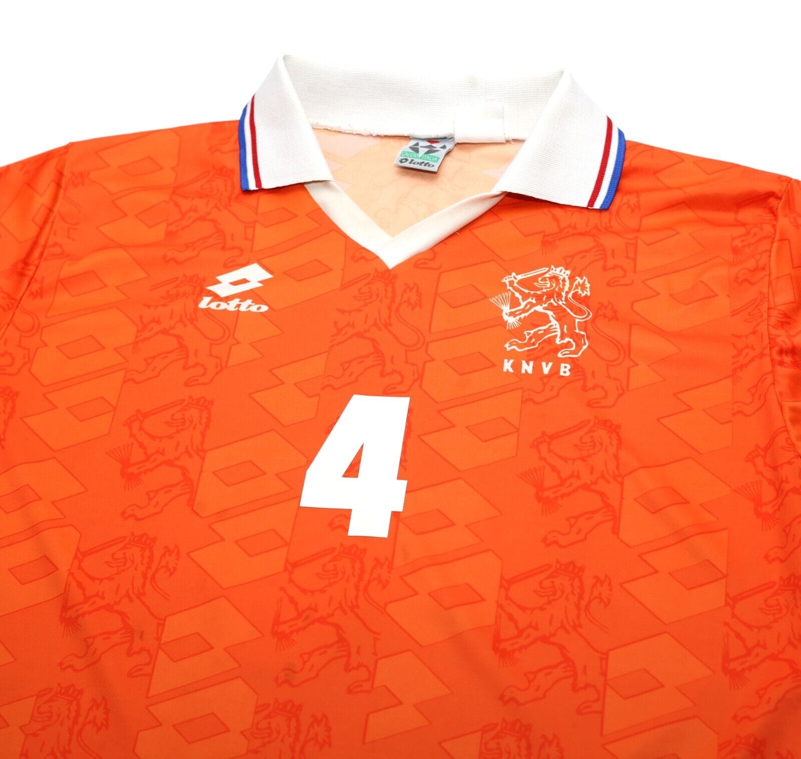 1994 KOEMAN #4 Holland Vintage Lotto Home Football Shirt (L) Barcelona