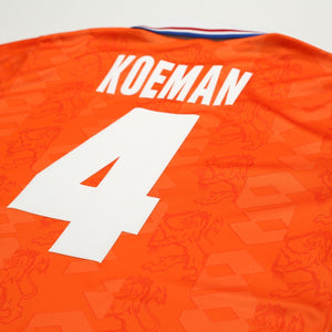 1994 Koeman #4 Holland Vintage Lotto Home Football Shirt (M) Netherlands