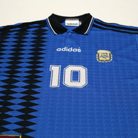 1994 Maradona #10 Argentina Retro adidas Originals Away Football Shirt (S/M)