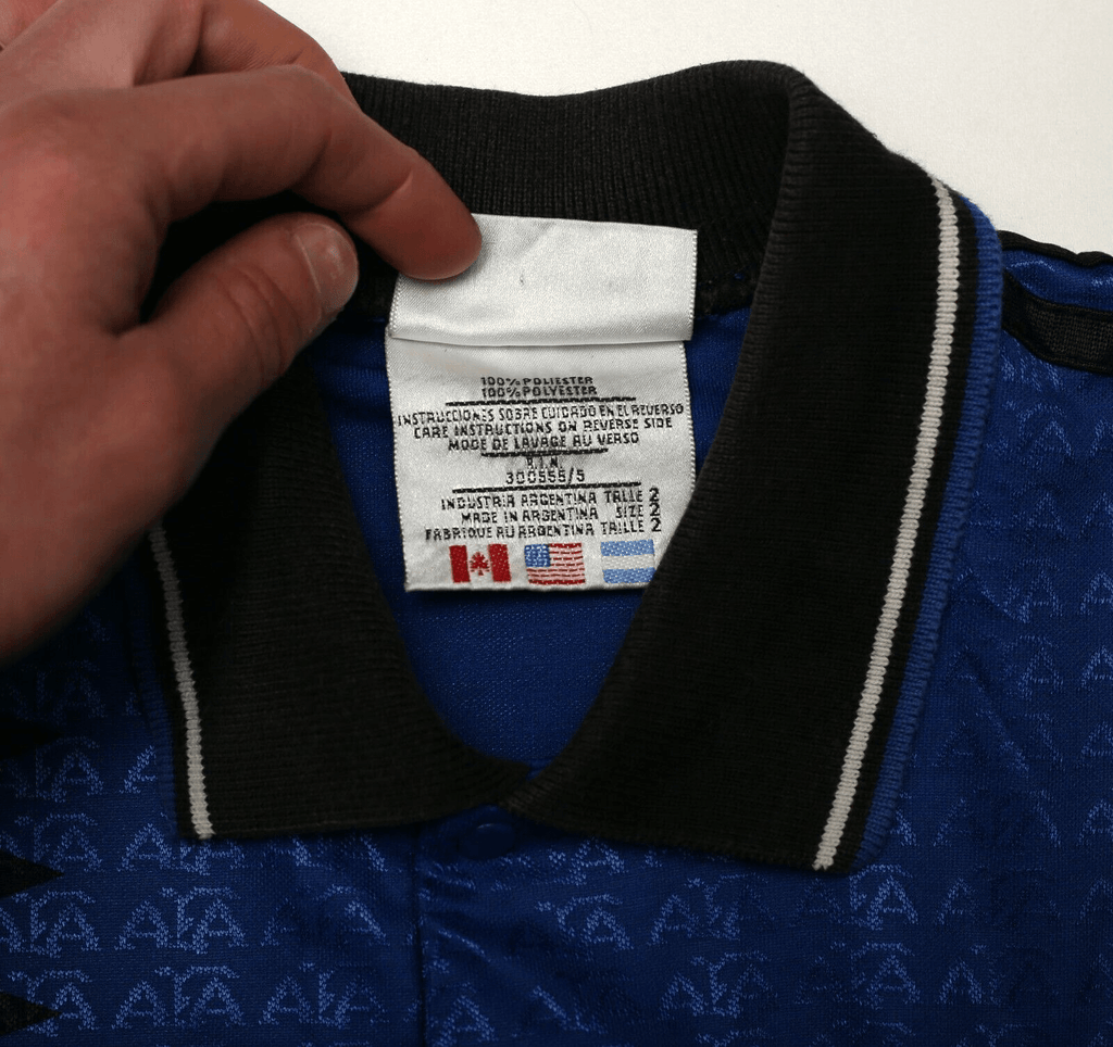 1994 MARADONA #10 Argentina Vintage adidas Away Football Shirt (M) USA 94