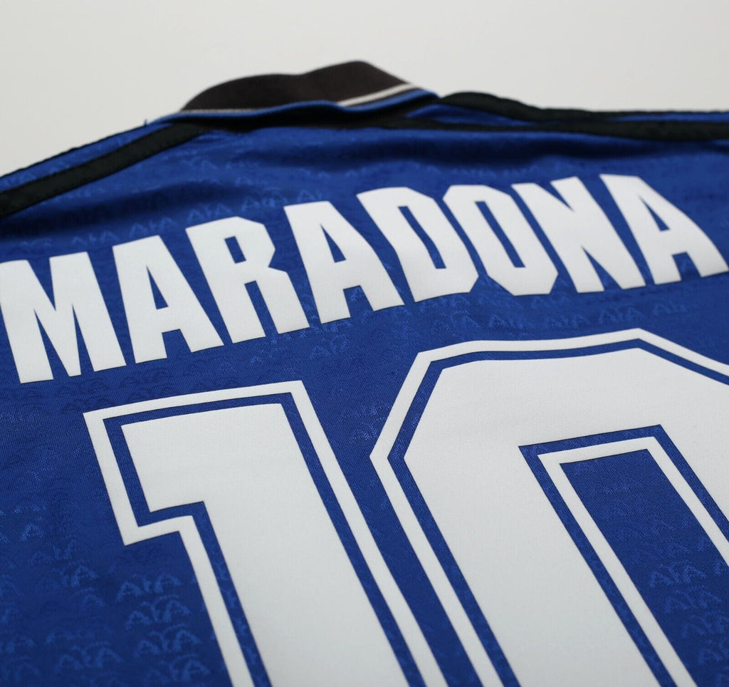 1994 MARADONA #10 Argentina Vintage adidas Away Football Shirt (M) USA 94