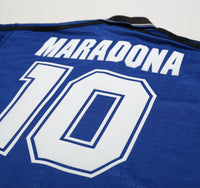 1994 MARADONA #10 Argentina Vintage adidas Away Football Shirt (M) USA 94
