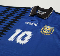 1994 MARADONA #10 Argentina Vintage adidas Away Football Shirt (M) USA 94