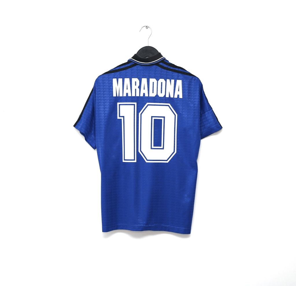 1994 MARADONA #10 Argentina Vintage adidas Away Football Shirt (M) USA 94